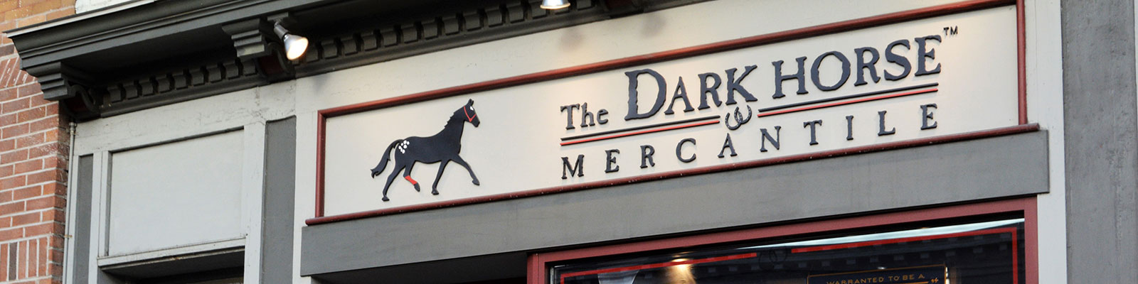 Dark Horse storefront sign