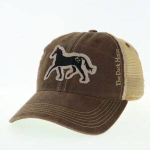 Dark Horse-Brown-Classic-Trucker- horse applique cap-The Dark Horse-mesh back