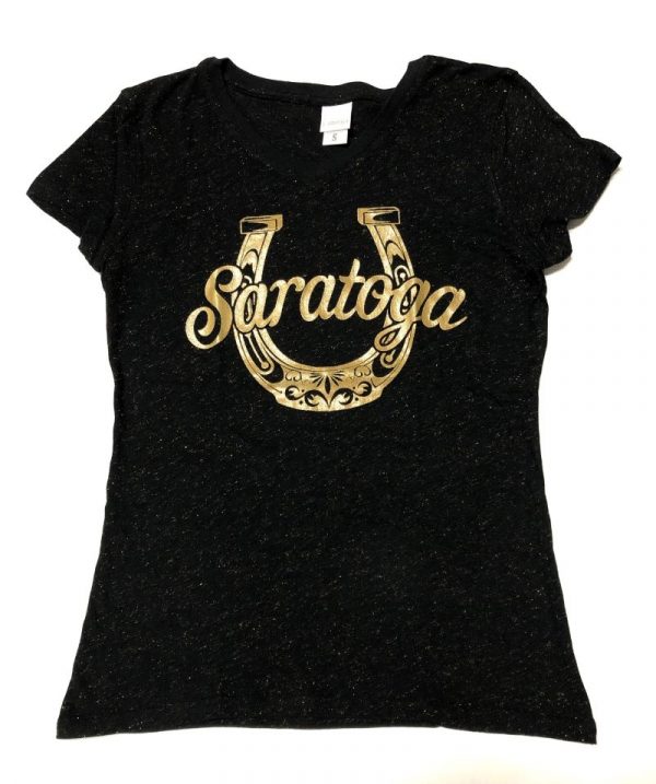 Ladies Glitter Horseshoe Tee