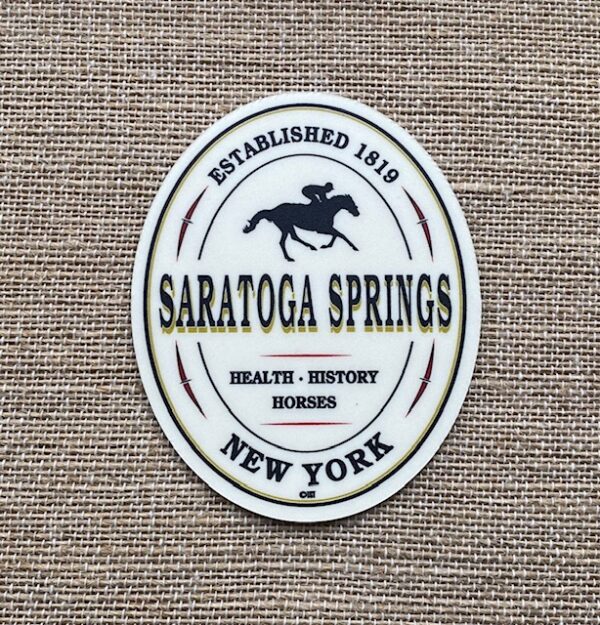 Saratoga Springs Health History & Horses 1819 Oval Magnet