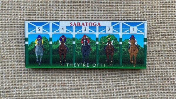 Magnet of horses leaving the starting gate