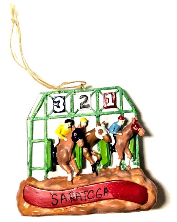 Three Horse Starting Gate Ornament
