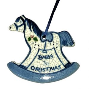 Rocking Horse Baby's 1st Christmas Dedham Ornament