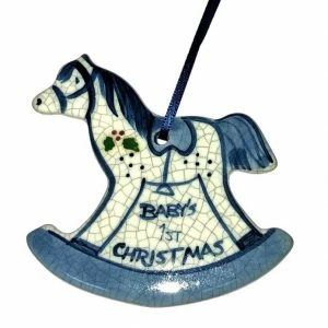 Rocking Horse Baby's 1st Christmas Dedham Ornament