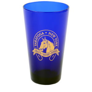 Health History & Horses Cobalt Pint Glass
