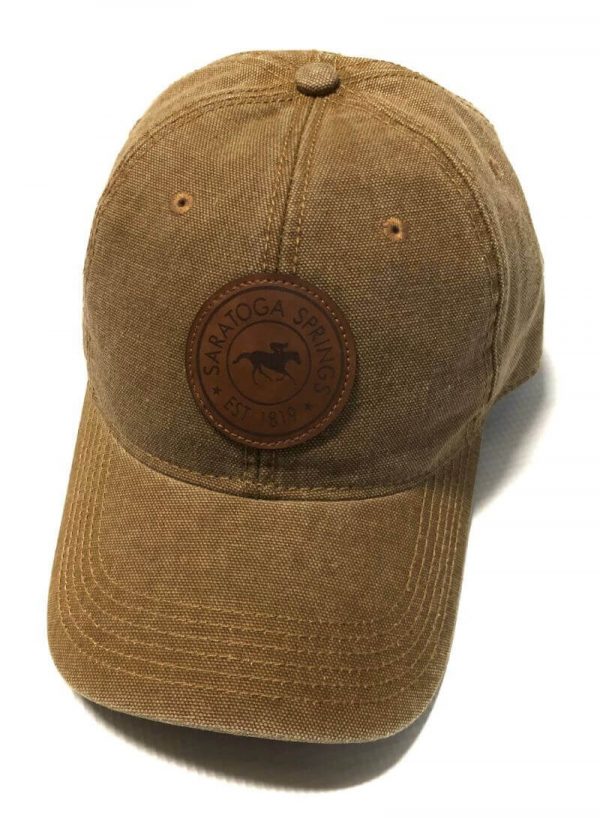 Leather Patch Canvas Cap