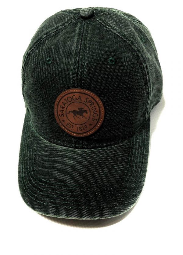 Leather Patch Canvas Cap - Image 2