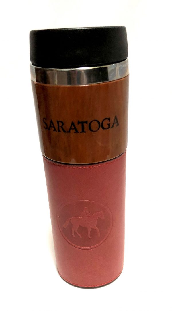 Wood Grain Leather Travel Mug - Image 2