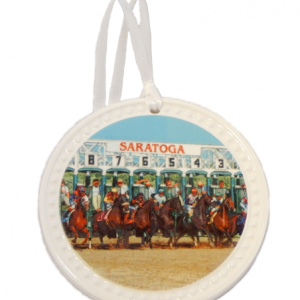 Starting Gate Porcelain Ornament