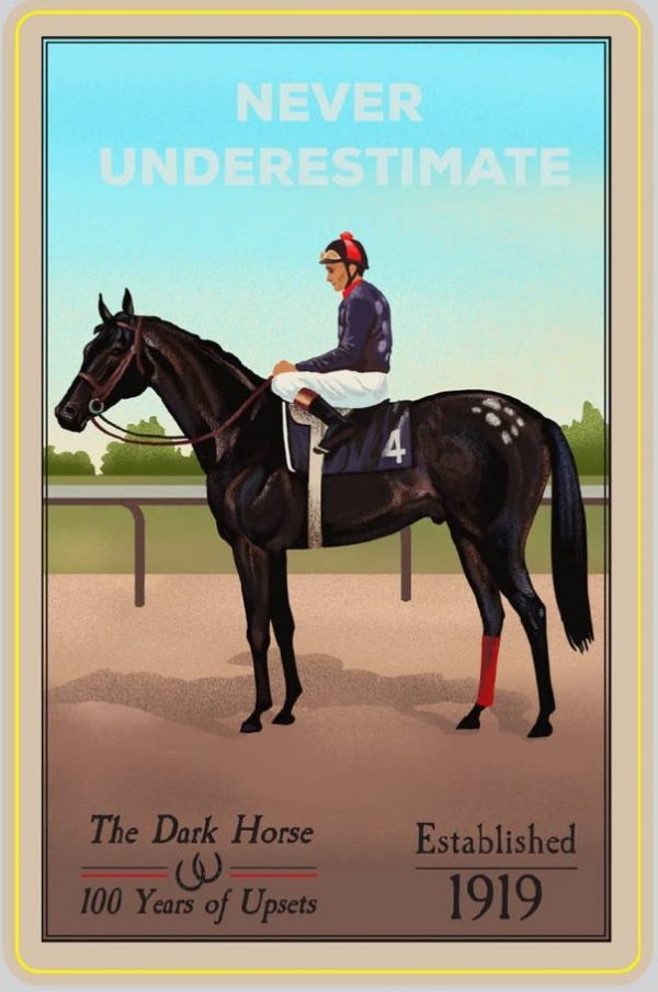 Never Underestimate The Dark Horse Sticker