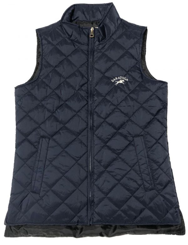 navy blue quilted vest