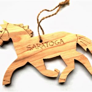 Wooden Saratoga Horse Ornament