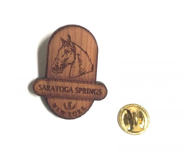 Health History & Horses Wooden Pin