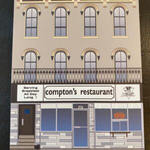 Building the has Compton's restaurant in