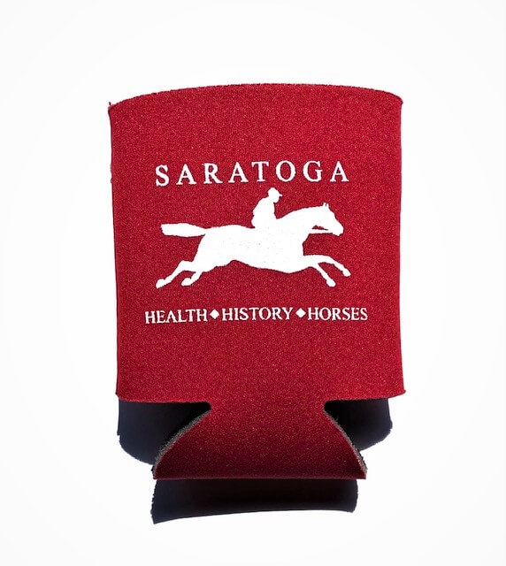 Red koozie-white "Saratoga"- white racehorse- Health, history, horses under racehorse
