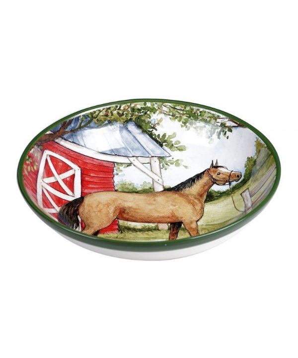 Country Style Horse and Barn Pasta Bowl - Image 2