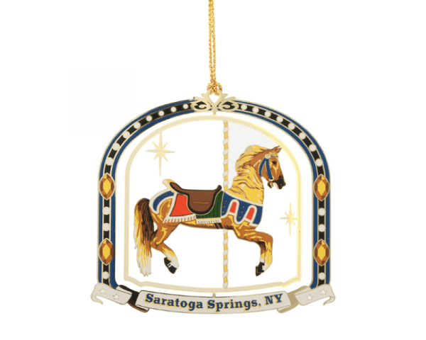 Colored Brass Carousel Ornament