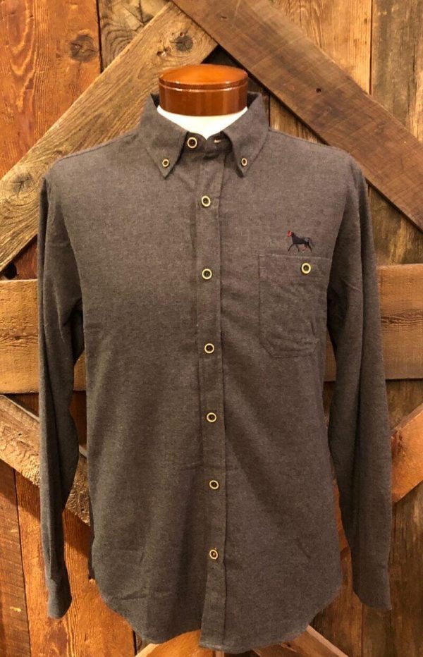 Dark Horse Brushed Flannel Button Down Shirt
