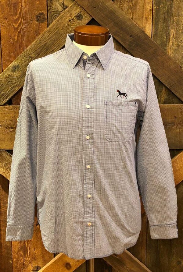 Dark Horse Mini Check Button Down Shirt - Image 5