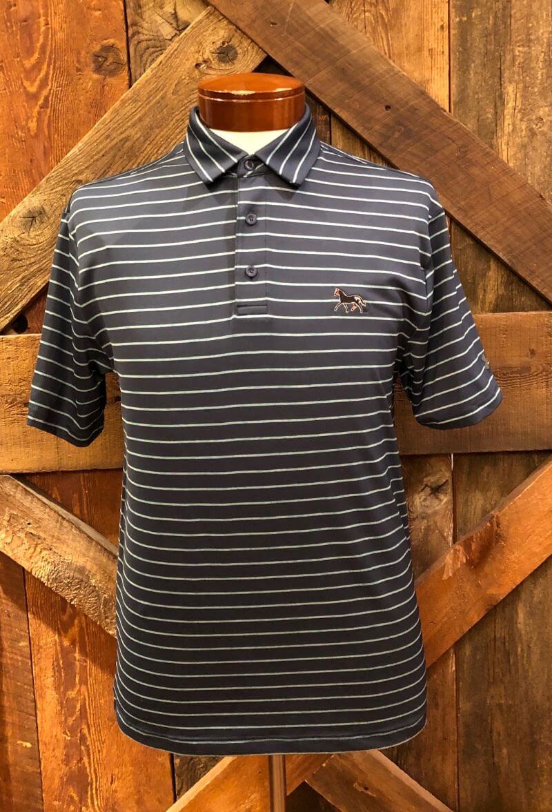 Men's Under Armour Dark Horse Tour Stripe Polo - Impressions of Saratoga