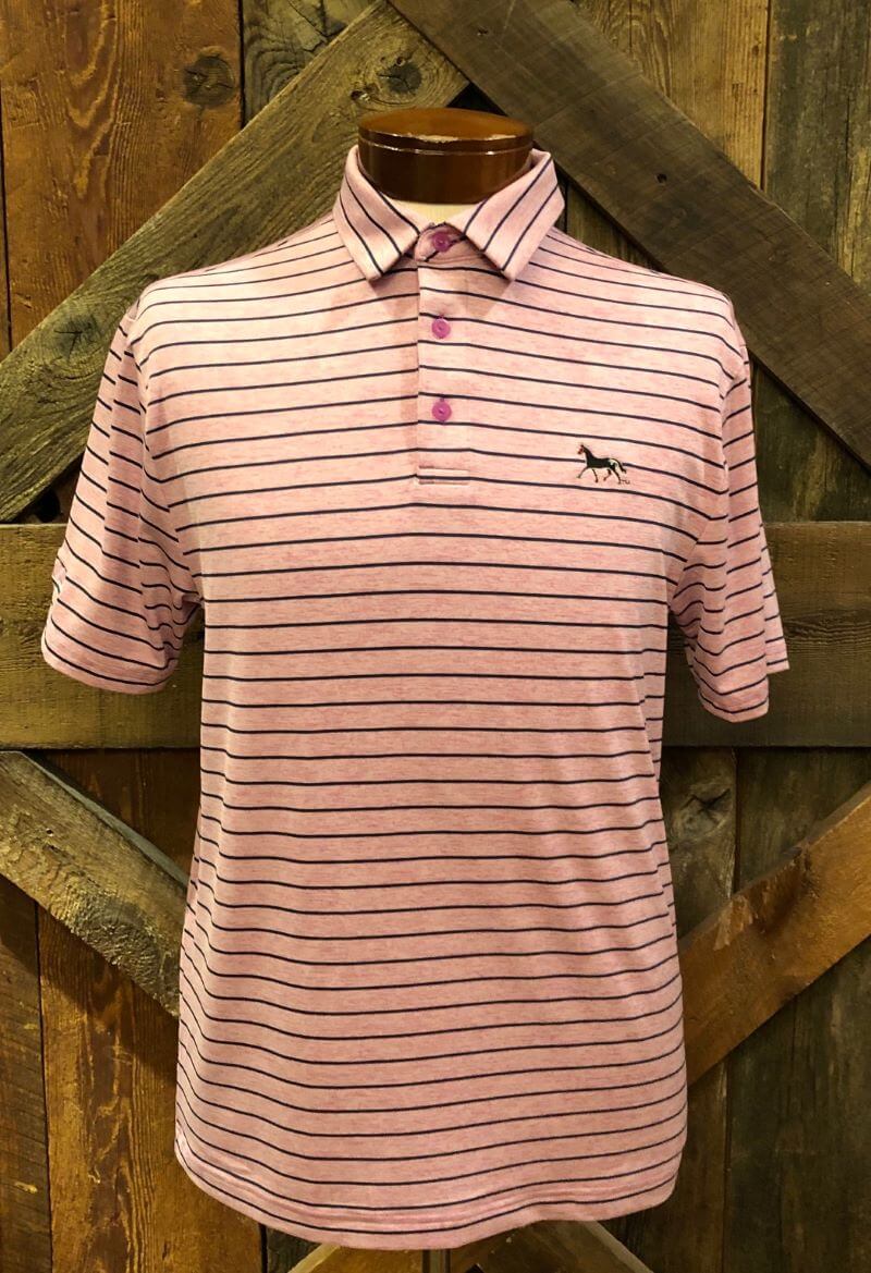 Men's Under Armour Dark Horse Tour Stripe Polo - Impressions of Saratoga