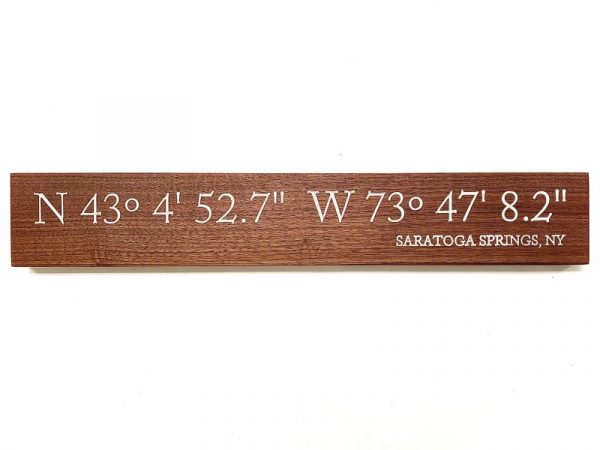Saratoga Coordinates Sign