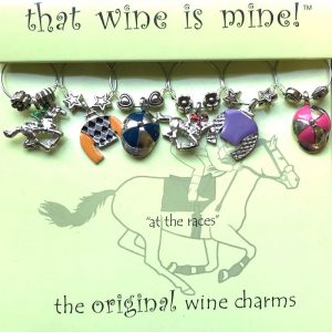 At The Races Wine Charms