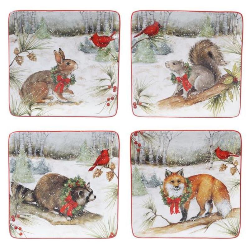 68206 Red Fox Serving Bowl Woodland Friends Wildlife Hunting Cabin Lodge Candy 