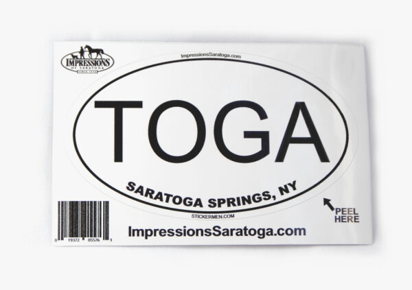 TOGA White Sticker