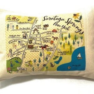 Map pillow-map of Saratoga Springs New York