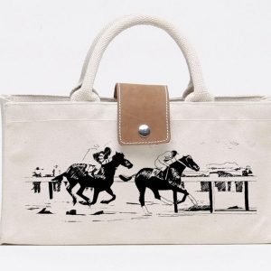 saratoga-man o war- leather closure- tote- wine bag