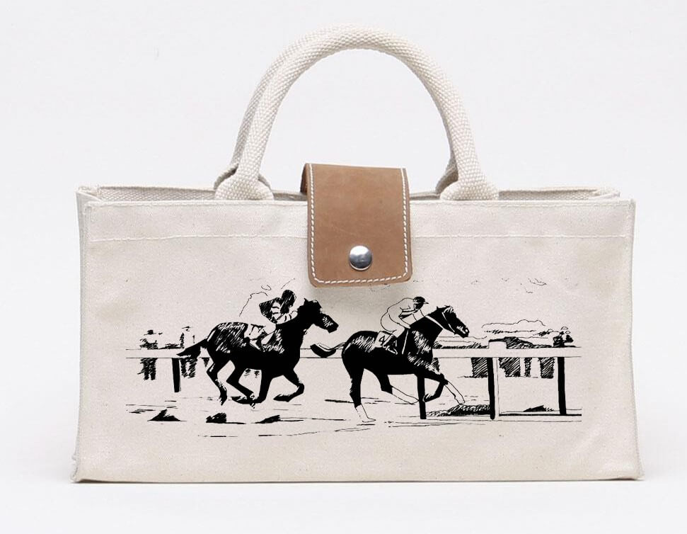 Tote bag on sale with snap closure