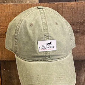 Dark Horse cotton twill cap- color moss green- Dark Horse patch logo on front