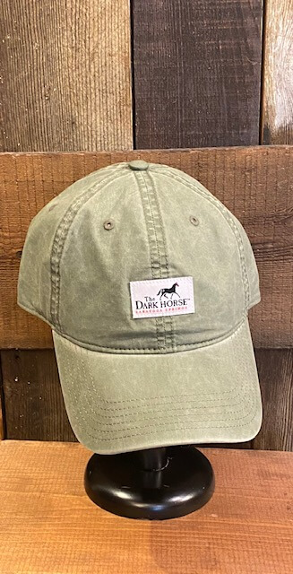 Dark Horse cotton twill cap- color moss green- Dark Horse patch logo on front