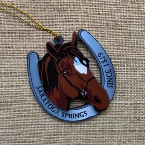 Horseshoe Bust Racehorse Ornament