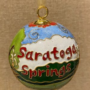 Cloisonné Ornament front view Saratoga Springs