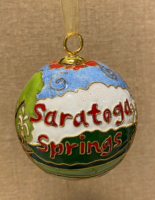 Cloisonné Ornament front view Saratoga Springs