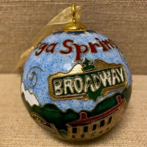 2023 cloisonne Ornament- featuring Broadway Saratoga Springs NY