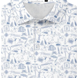 Icon Polo of Saratoga New York-white background-light blue icons