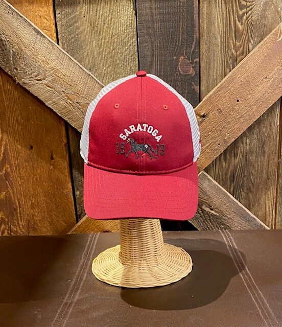 Baseball style cap-red front- Dark Horse Logo- Saratoga- 1919