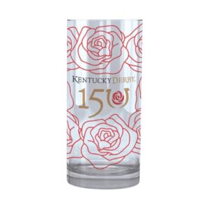12oz Kentucky derby glass-features red roses- Kentucky Derby- 150 in gold letters