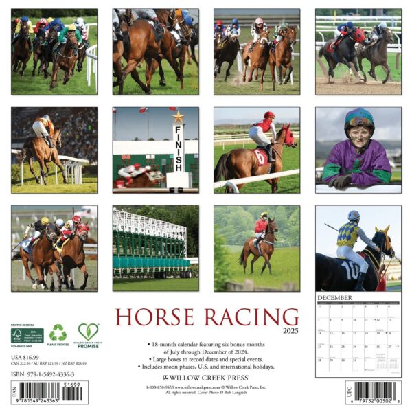 Horse Racing 2025 Wall Calendar - Image 3
