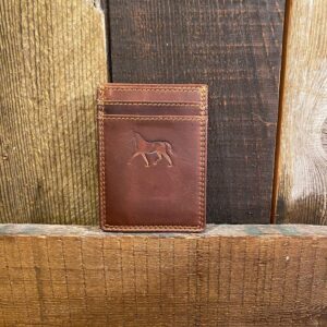 Dark Horse Brown Leather Money Clip Wallet