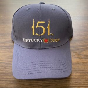 Navy baseball cap- 151 in gold embroidery- Kentucky (horseshoe) Derby