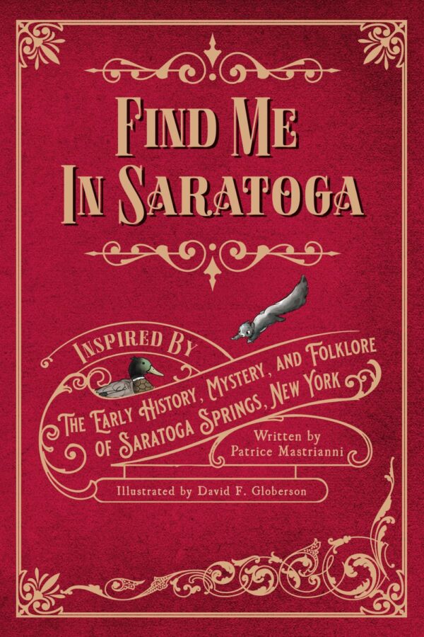 Soft cover book-Find me in Saratoga-Red and gold
