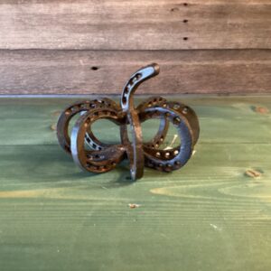 7 inch metal pumpkin made out of horseshoes