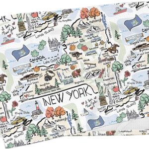 tea towel with map of New York State